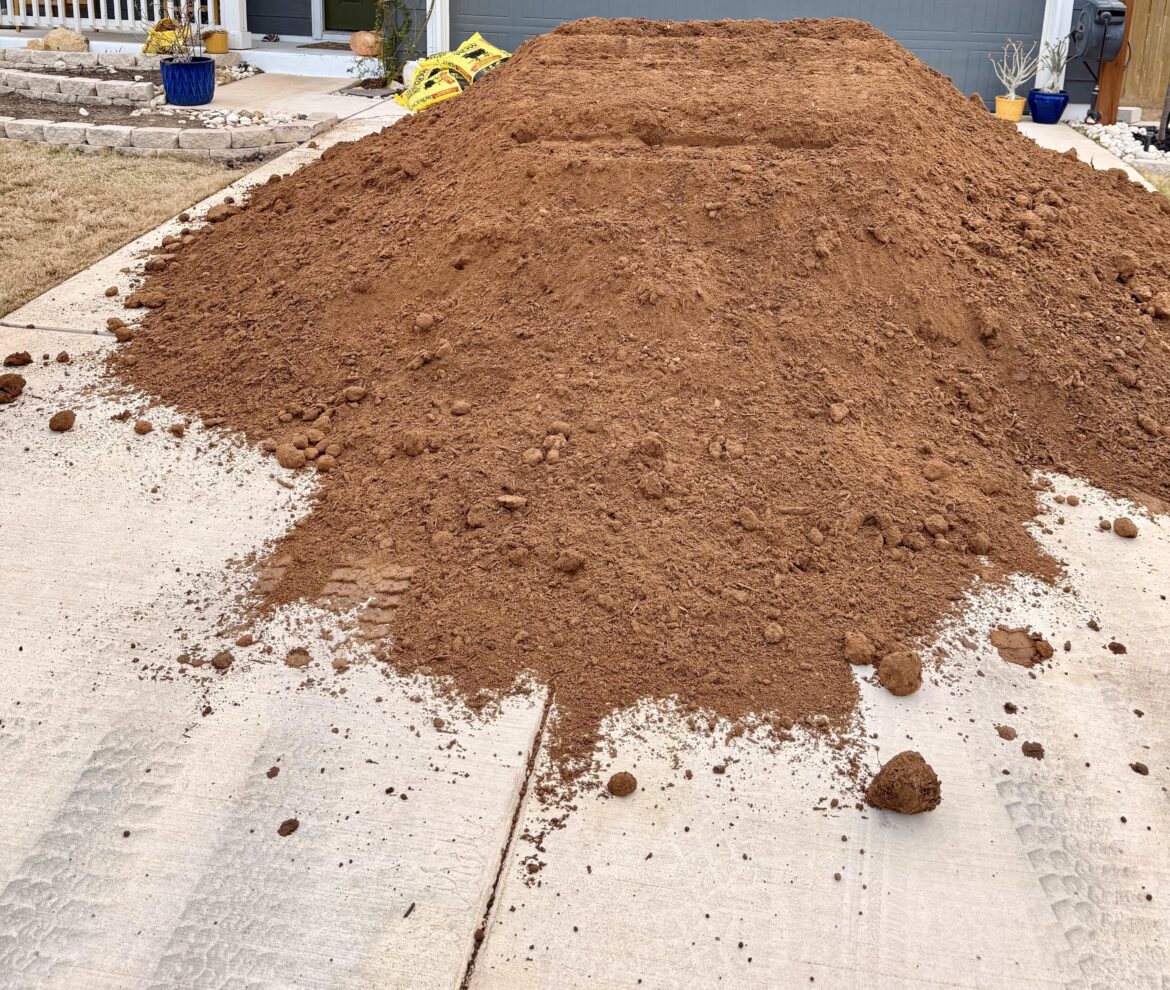 Bought 8 yards of “screened chocolate loam and screened organic compost” 80/20 blend. Can I level lawn with this? Bought 8 yards of “screened chocolate loam and screened organic compost” 80/20 blend. Can I level lawn with this?