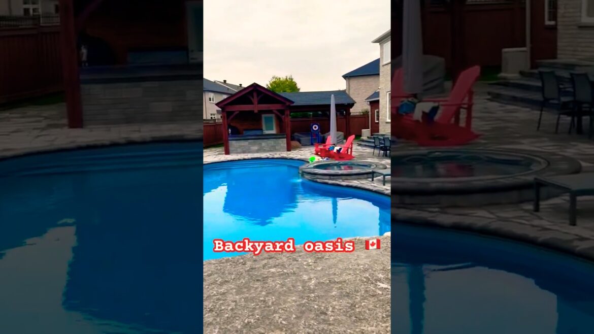 Full backyard transformation in Oakville, Ontario #pool #backyard