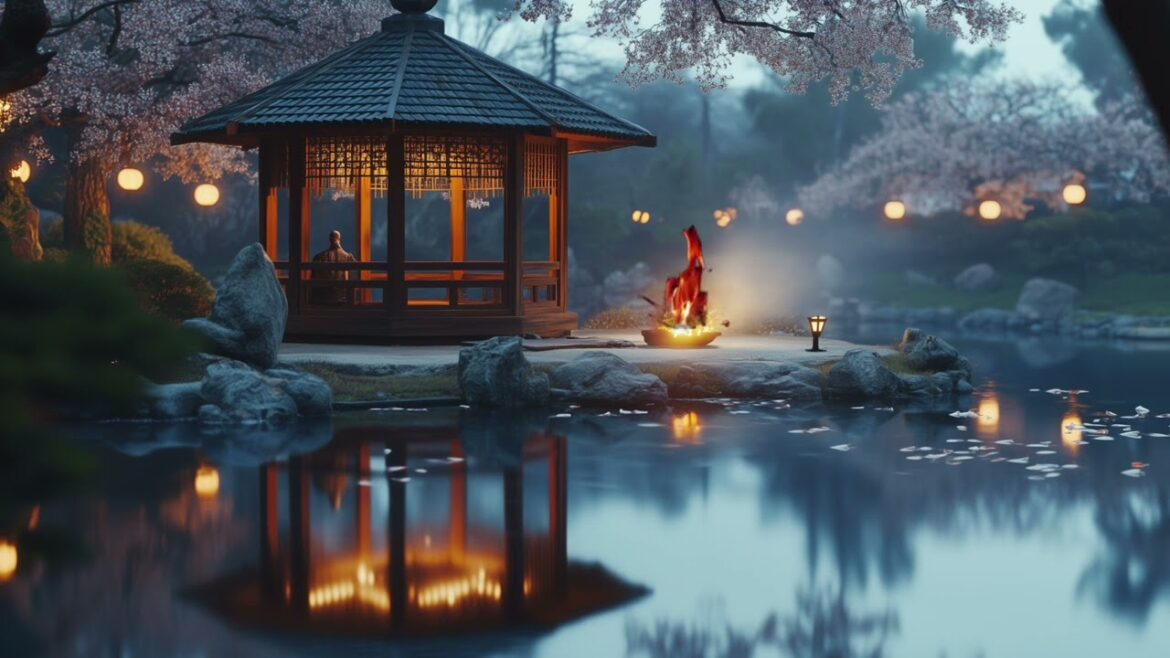 Serene Japanese Garden | Samurai, Gazebo & Fire | Cinematic Photorealistic Reportage