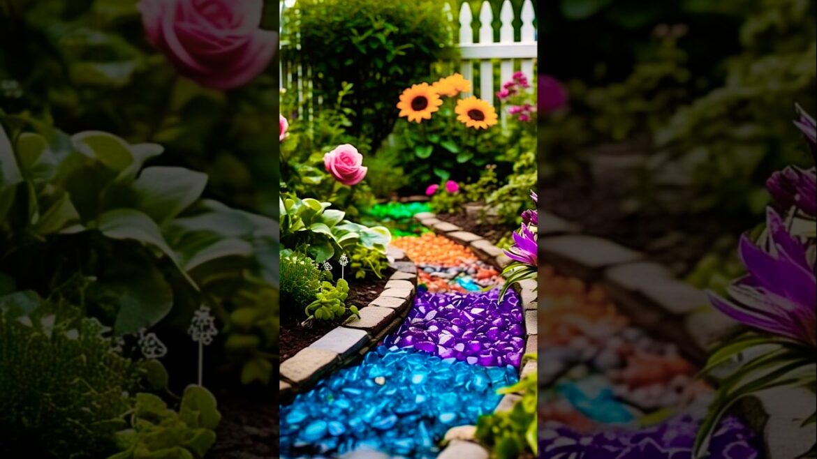 PEBBLES And Rock Landscaping design ideas for garden 🪨🌵🌴🌱🍃🦋🌸🍃 #shorts