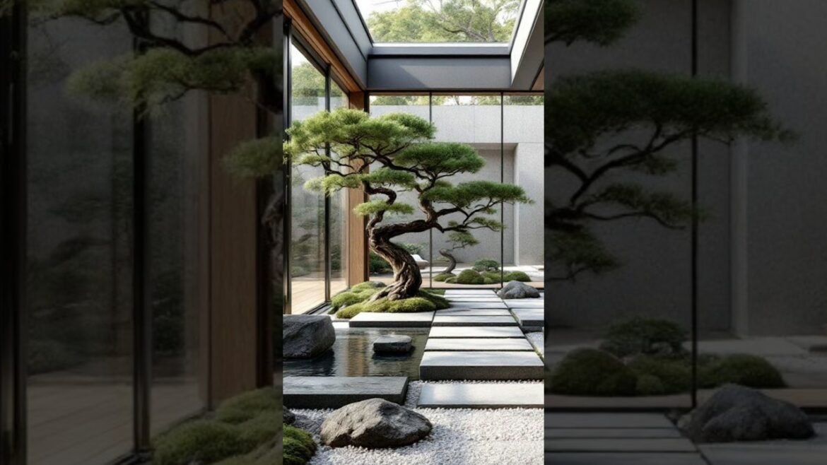 Serene Indoor Japanese Zen Garden: A Harmony of Nature and Modern Design#JapaneseZenGarden #fyp Serene Indoor Japanese Zen Garden: A Harmony of Nature and Modern Design#JapaneseZenGarden #fyp