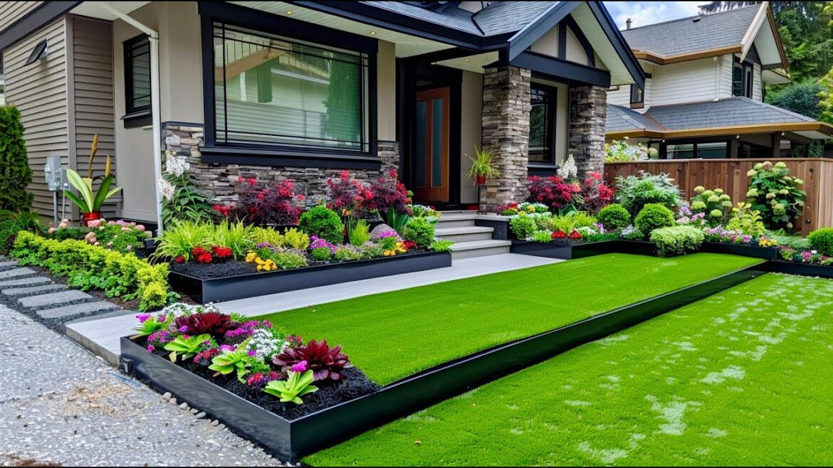 Front Yard Landscaping for 2025: Flower Bed Designs Combined with Garden Landscaping
