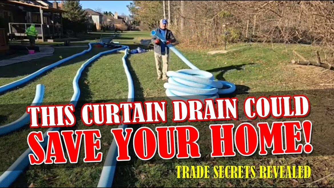 How to Build a Curtain French Drain FULL TUTORIAL – Trade Secrets How to Build a Curtain French Drain FULL TUTORIAL - Trade Secrets