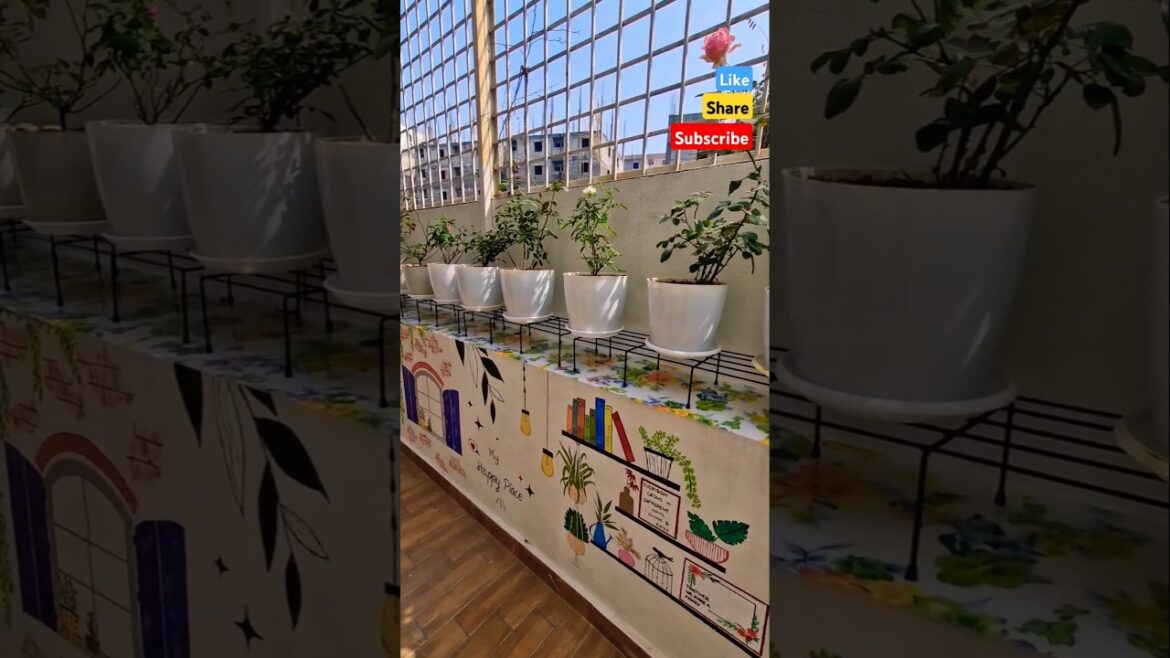 Garden wall makeover #art ##painting #shorts #viralvideo #new #vazhithunaiye #dragon #wallpainting