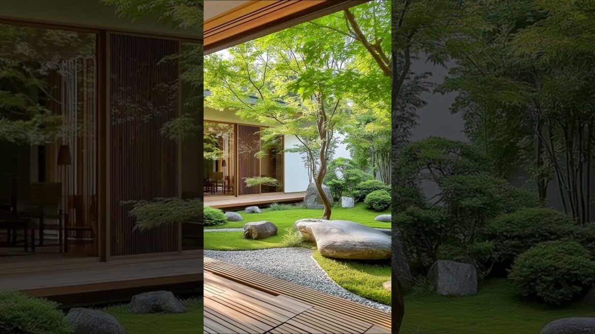 Japanese garden landscape