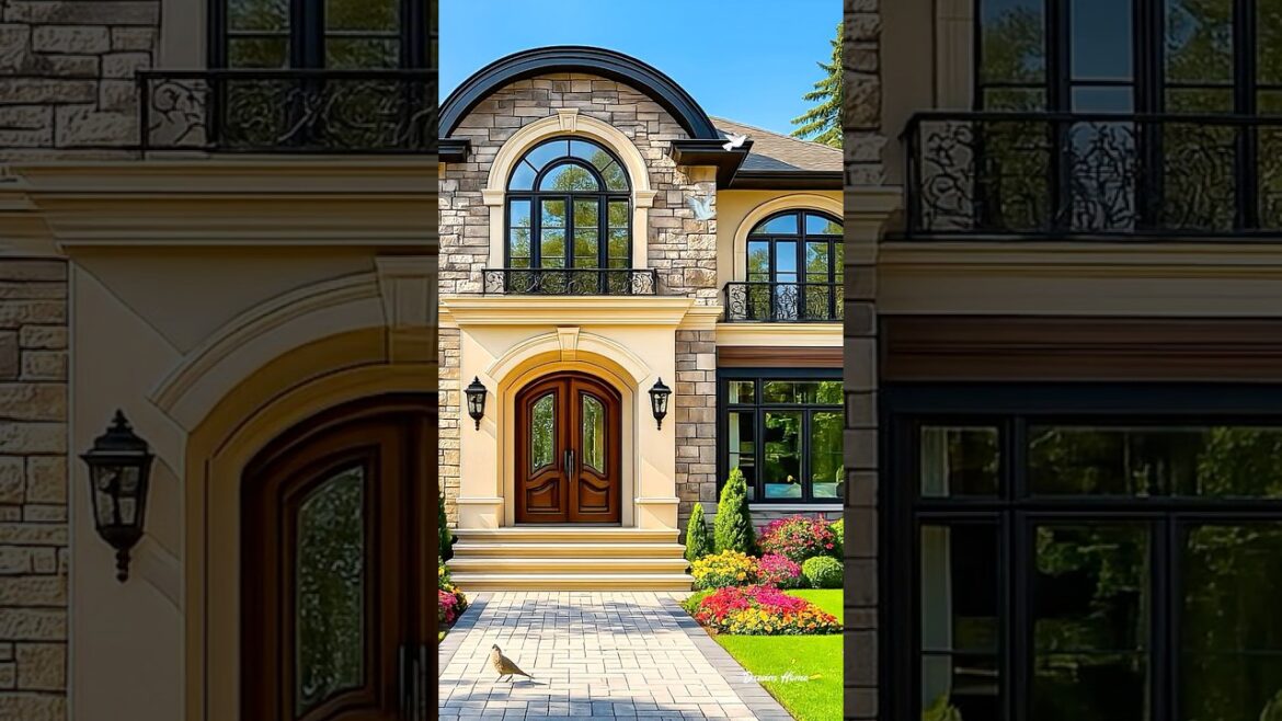 A royal European-style facade!  #home #eleganthomes #homedesign #garden #house #gardendesign