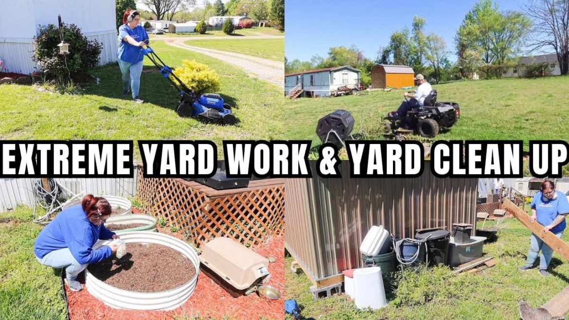 HUGE YARD REFRESH WORK DAY | MOWING | TRIMMING AND YARD CLEAN UP | KIMI COPE
