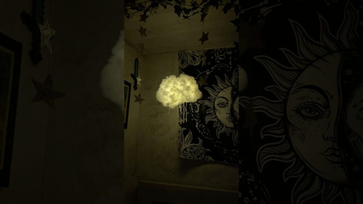 #diy room decor/ cloud lamp☁️