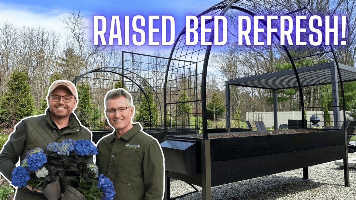 Spring Refresh! 🌿 Staining Our Raised Beds, Updating Trellises + Soil Prep for Edibles