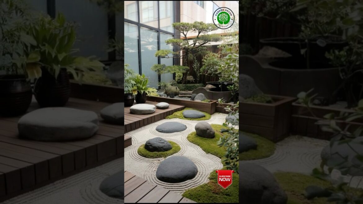Relaxing! Zen Themed Garden Design Ideas #ytshorts #fyp #zengarden