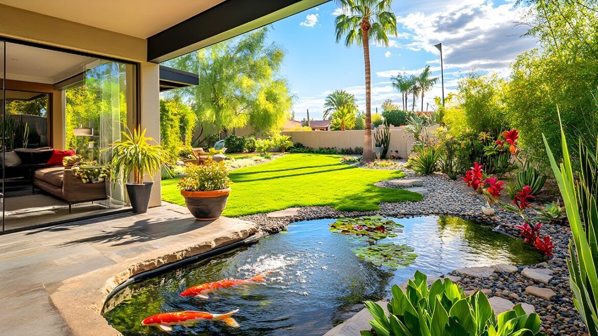 Simple Yet Luxurious Garden Landscape Ideas for Your New Home, with lush green grass
