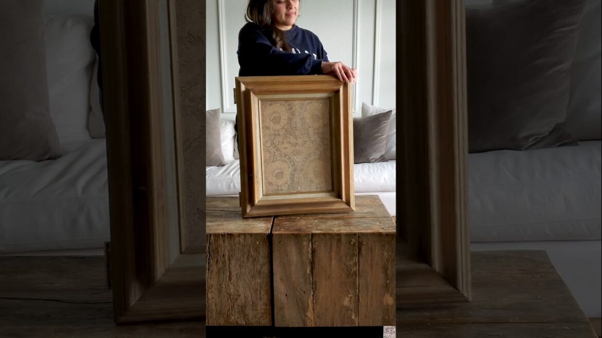 DIY Picture Frame Storage Cabinet ✨️ #diyprojects #storage #thriftflip #diyhomedecor