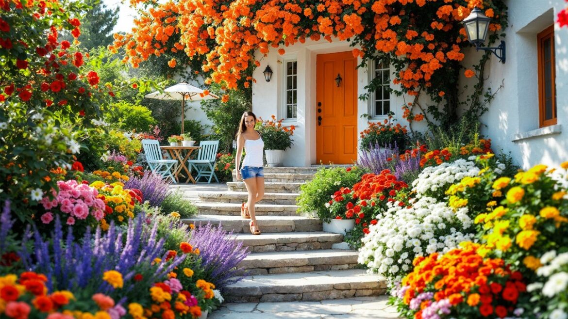 Flower Fences and Walkways -Beautiful Front Yard Decoration Ideas