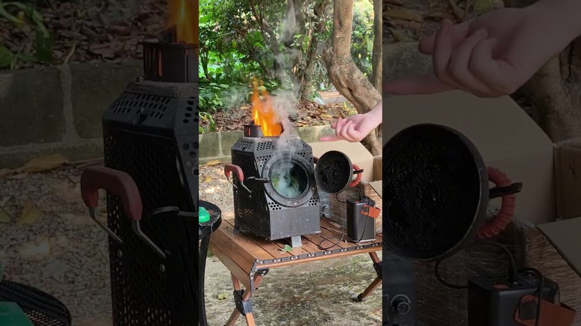 Would you like this efficient and smokeless garden stove? #woodstove #campfire #bbq #campping