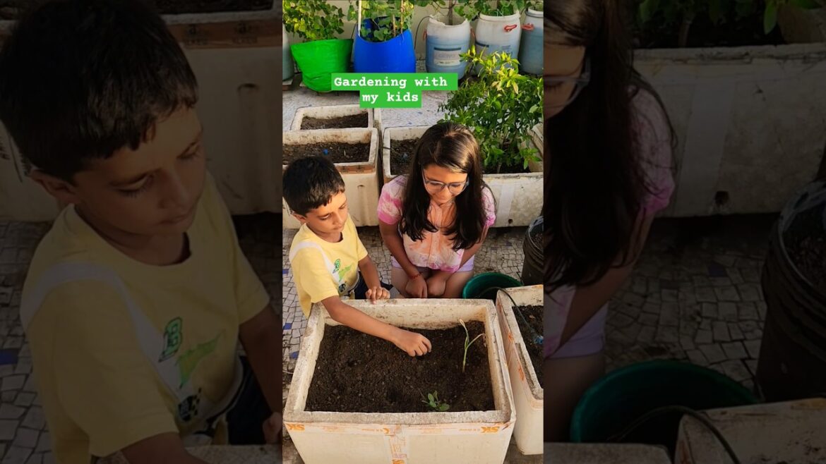 Gardening with my kids #gardening #terracegarden #lifestyle