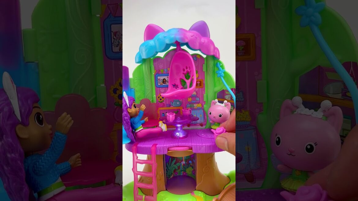 Satisfying Gabby's Doll house Kitty Fairy garden Tea Time #asmr #toys #gabbydollhouse #toyunboxing