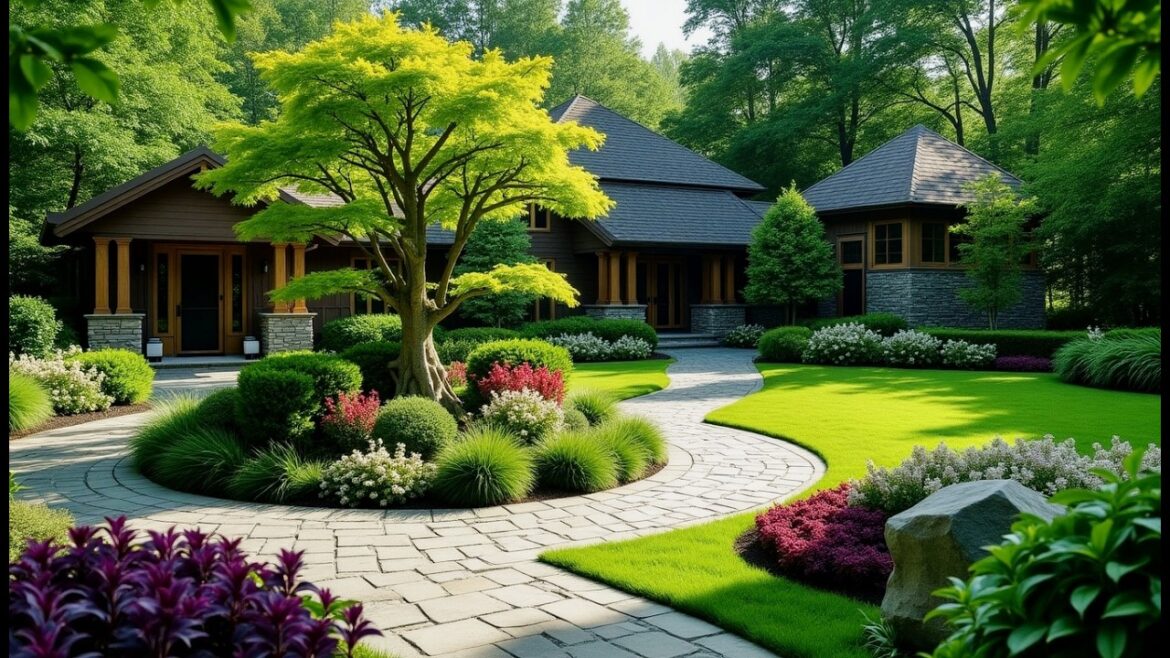 Original Front Yard Island Landscaping Concepts | Create a Botanical Oasis