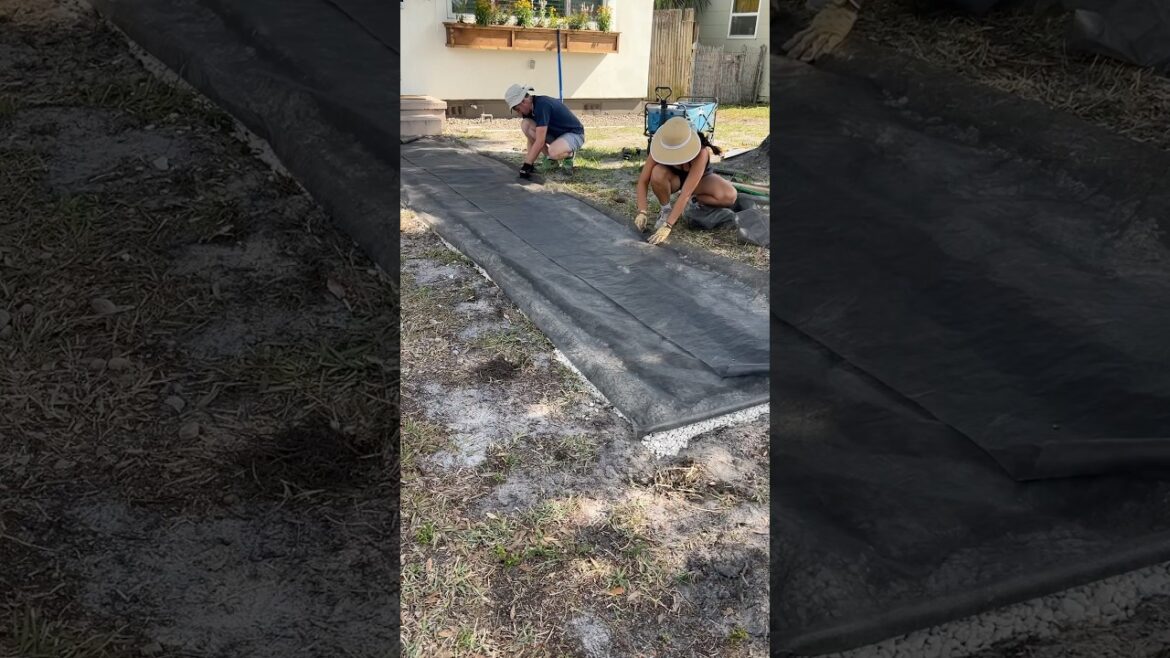 building a new path for the front of our house 🥹🤍