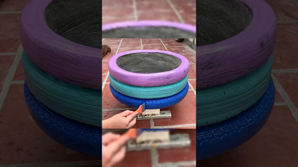 Cement Craft Ideas | How to Beautify Your Garden with Old Tires #cementart #ideas #garden Cement Craft Ideas | How to Beautify Your Garden with Old Tires #cementart #ideas #garden