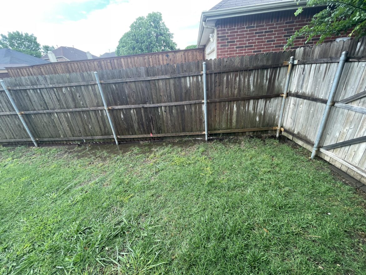 Landlord does not want to spend $$$ on drainage. Would adding more dirt helps with water pooling?