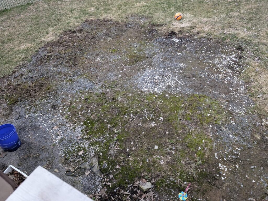 How would you effectively remove all the pebbles and gravel?