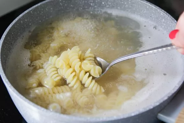 A picture of pasta cooking