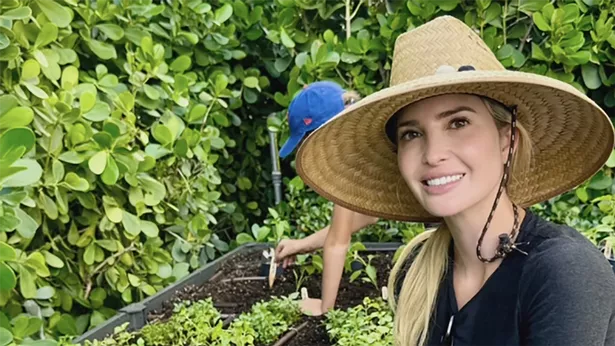 Ivanka likes gardening with her three children, making it a family event 