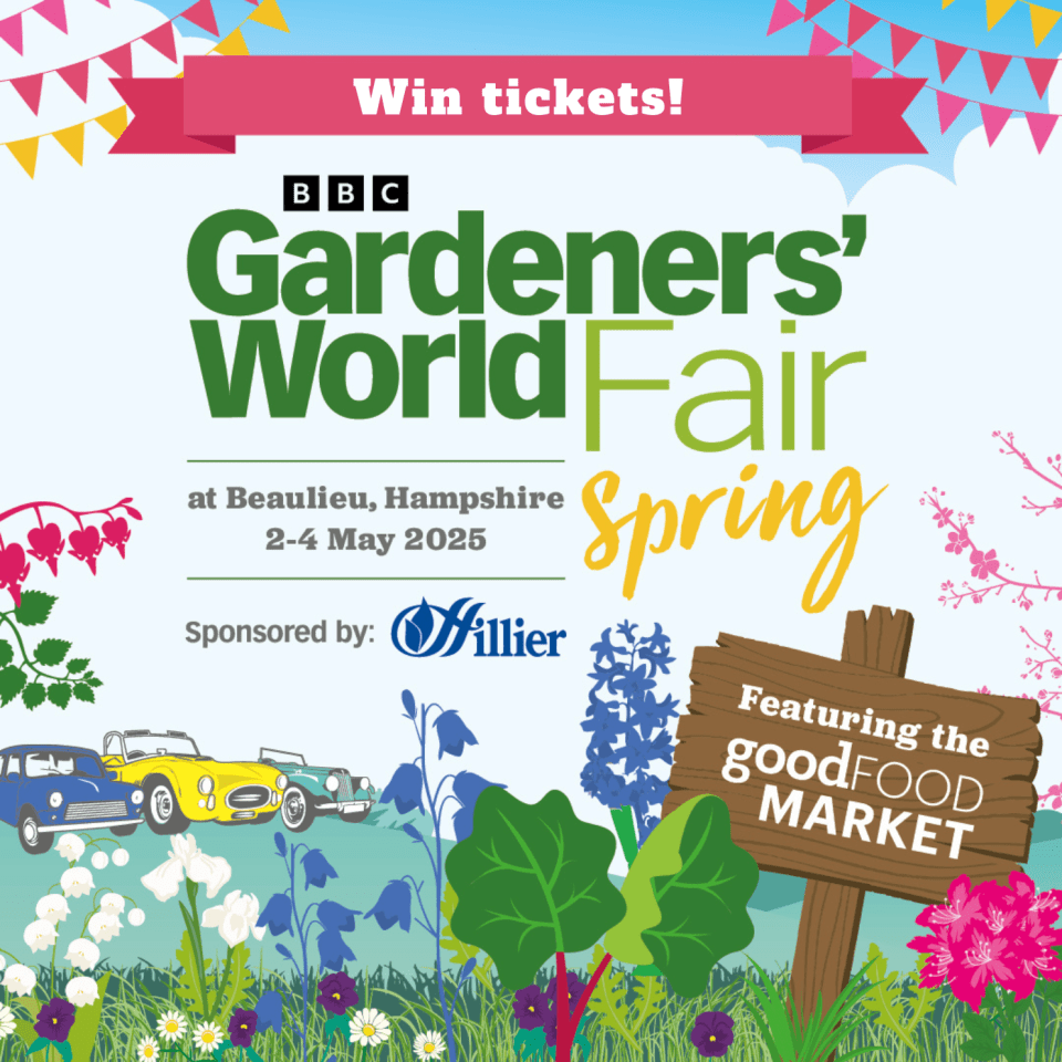 Illustration of BBC Gardeners' World Fair Spring event advertisement.