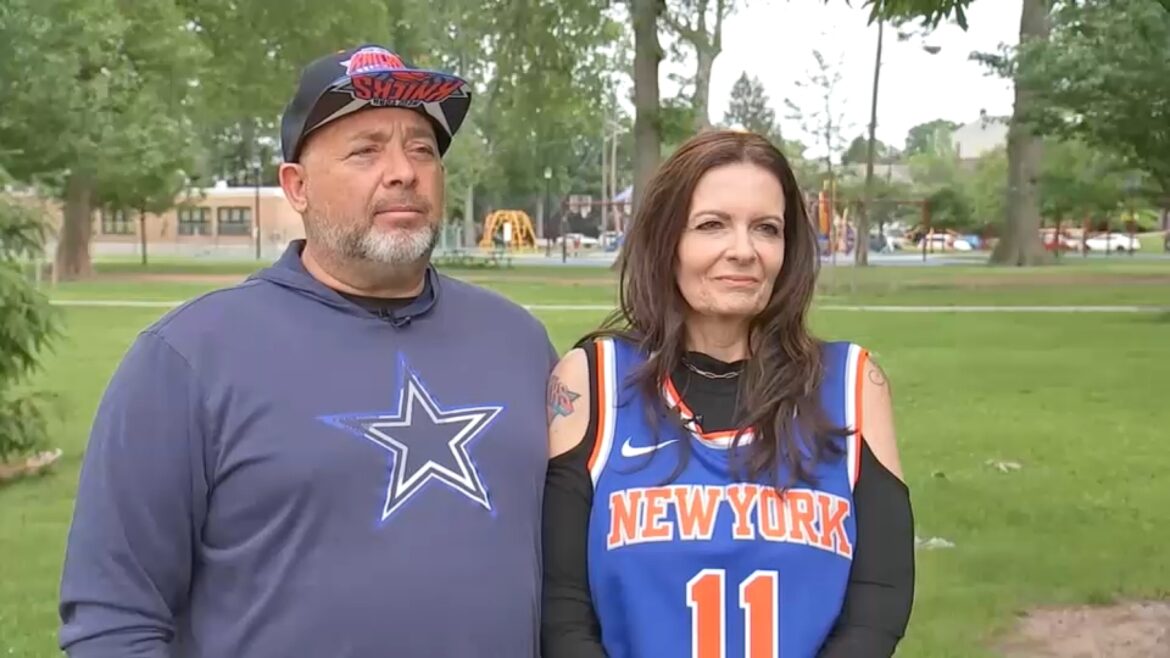 Couple that got engaged at Madison Square Garden in 1998 hopes the NY Knicks will beat the Indiana Pacers in the Conf. Finals
