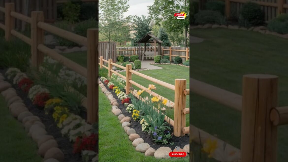 Simple! Front Yard Fence Garden Design Ideas #ytshorts #fyp #fence #frontyard