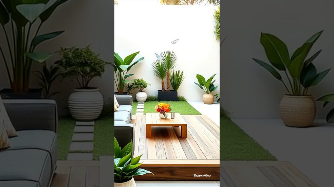 Small Garden Makeover Idea | Minimalist Garden Vibes  #home #homedesign #relax #gardendesign