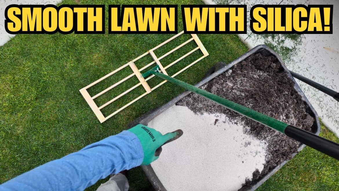 How to Level a Lawn Using Topsoil & Silica