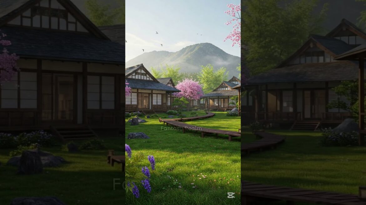 Beautiful Japanese Garden #japanesestyle #garden #pink #explore #shorts #viralshorts #nature