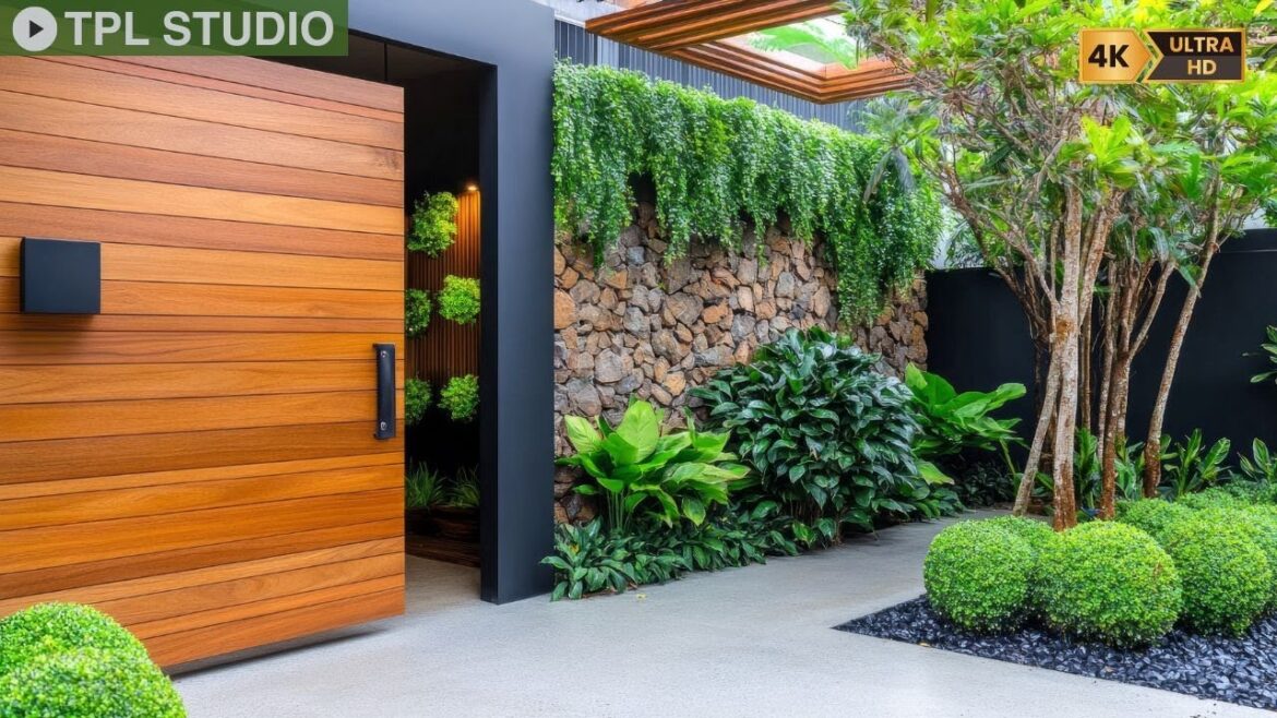 Modern Gate and Garden Wall Ideas: Timeless Wood, Stone, and Style in Small Outdoor Spaces Modern Gate and Garden Wall Ideas: Timeless Wood, Stone, and Style in Small Outdoor Spaces