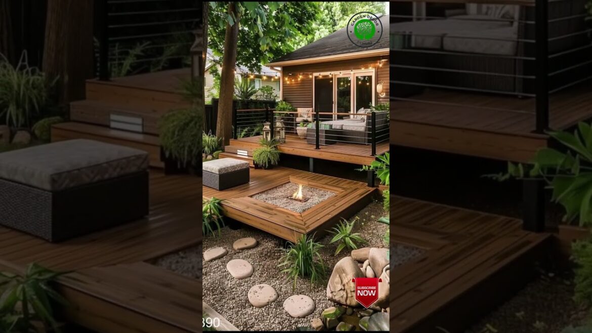 Beautiful Deck Garden Design Ideas #ytshorts #fyp #deck #garden