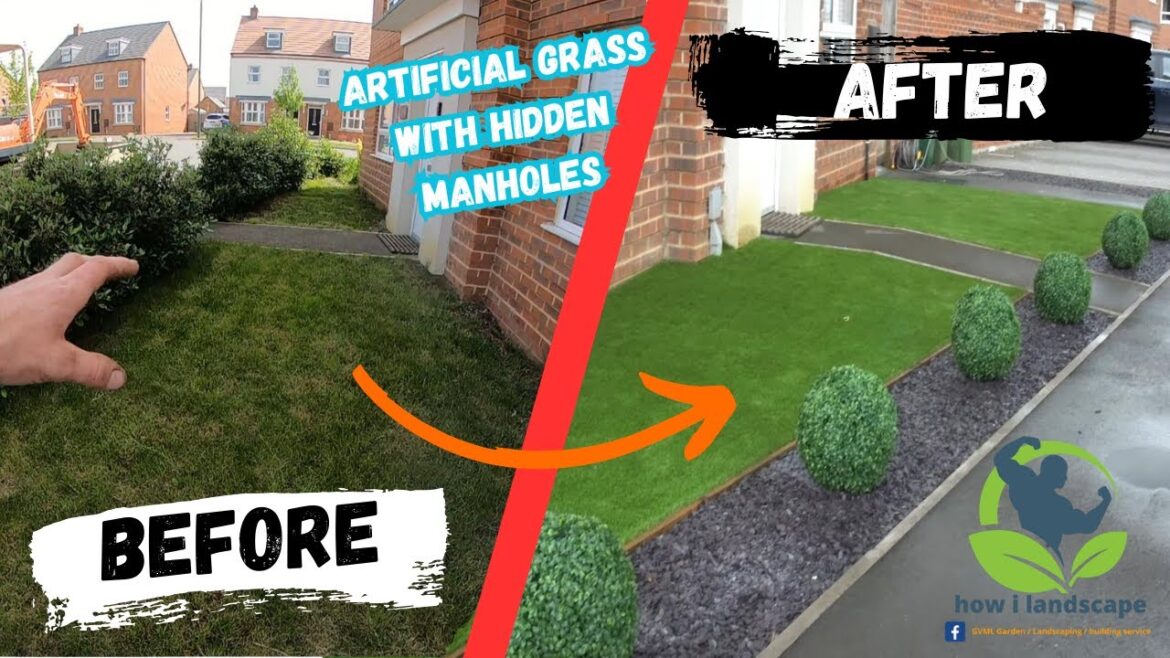 front garden makeover how i landscape low maintenance garden artificial grass and artificial bushes front garden makeover how i landscape low maintenance garden artificial grass and artificial bushes