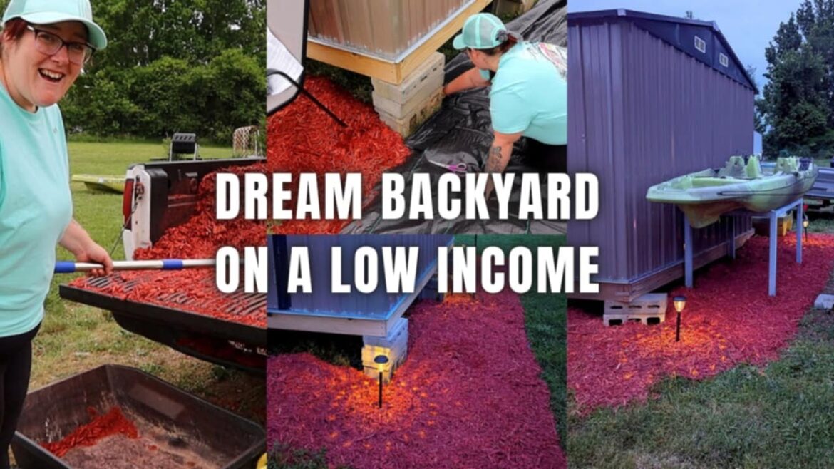 HUGE MOBILE HOME MAKEOVER UNDER $100 | BACKYARD TRANSFORMATION | KIMI COPE