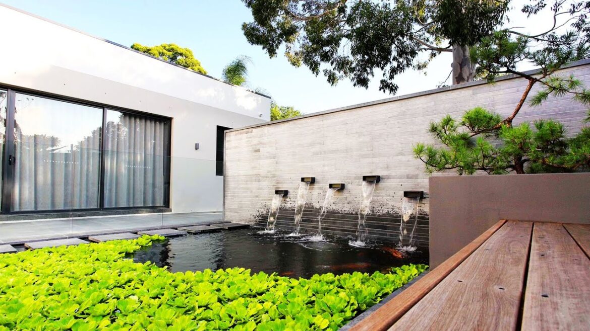 MODERN GARDEN POND DESIGN IDEAS | HOW TO BUILD BACKYARD FISH POND FOR OUTDOOR GARDEN LIVING SPACE