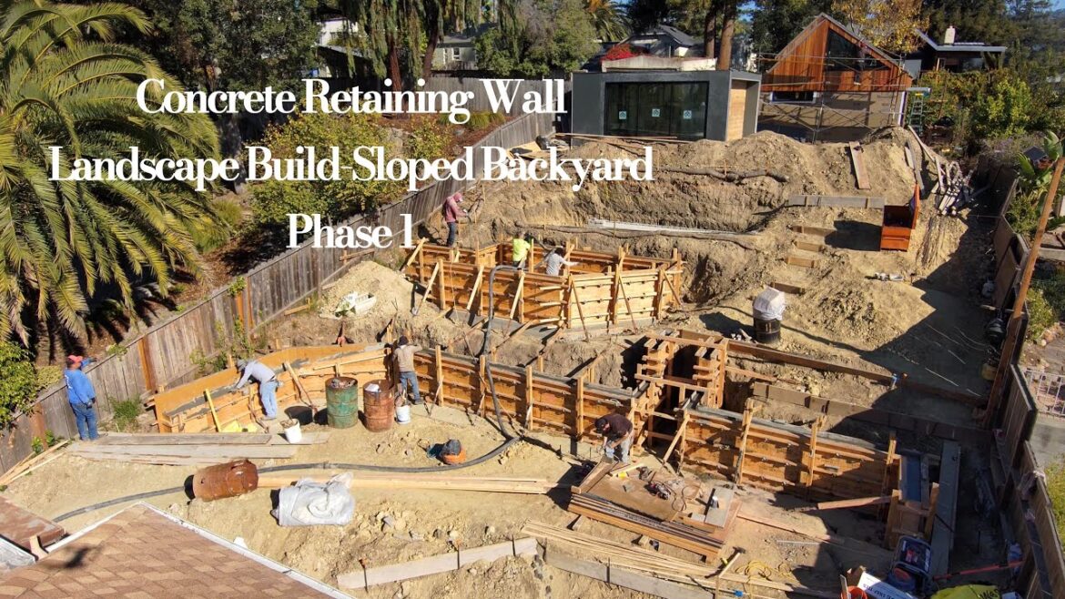 Transforming a Steep Hillside with Concrete Retaining Walls | Landscape Build: Phase 1 Transforming a Steep Hillside with Concrete Retaining Walls | Landscape Build: Phase 1