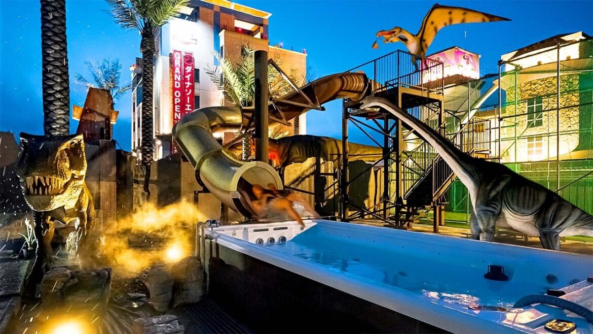Japan’s Dinosaur-Themed Love Hotel with a Water Slide | Hotel Artia Dinosaur Gifu