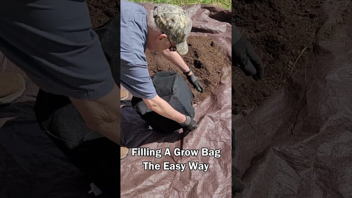 Gardening Quick Tip - How to Fill A Grow Bag With Soil The Easy Way