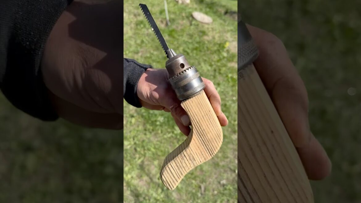 Genius Handsaw Using Drill Chuck #shorts #diy #tips #tricks #gardening #tools #lifehacks