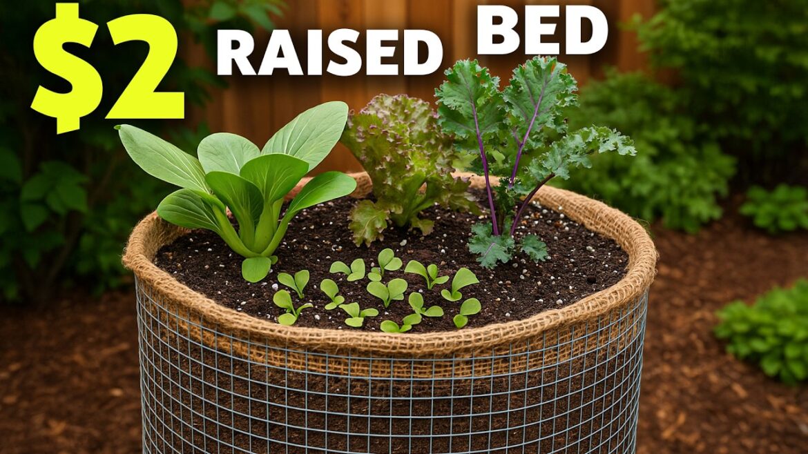 How to Build a $2 RAISED BED, Cheap and Easy Gardening