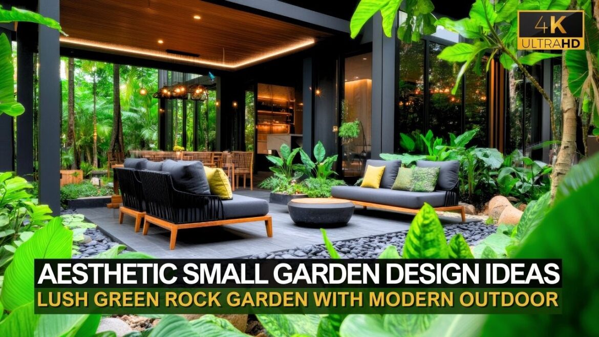 2025 Small Garden Ideas: Lush Green Rock Garden with  Modern Outdoor Trends