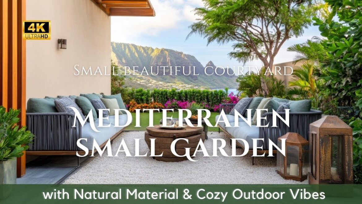 Mediterranean Courtyard Garden Ideas for Small Spaces with Natural Material & Cozy Outdoor Vibes