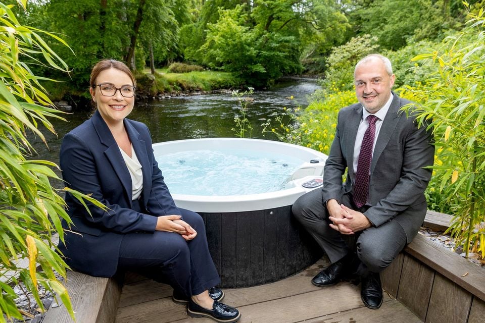 Emma Garrett, Galgorm Spa operations manager, and Colin Johnston, Galgorm Collection managing director