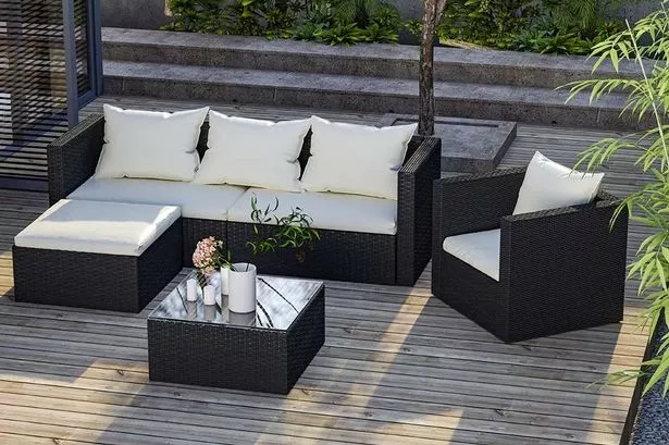 Promotional picture of Debenhams 5-piece corner sofa rattan garden furniture set