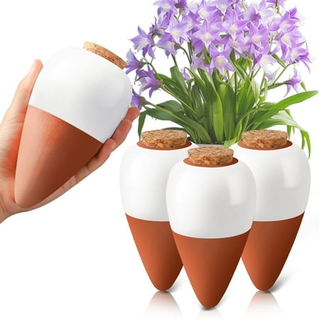 Plant Self Watering Globes - Terracotta Watering Spikes - Slow Release Ollas Pots - Holds 11 Oz - Drip Irrigiation Ollas System