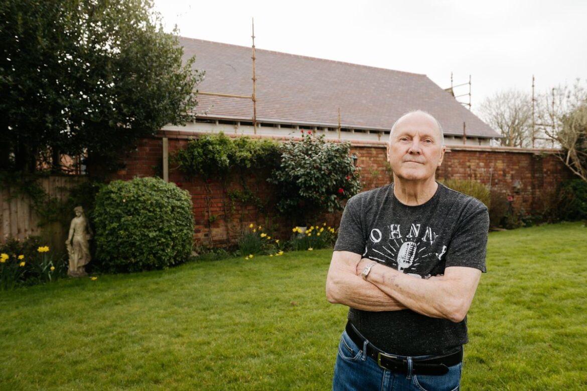 ‘I returned from holiday to find a giant extension at the end of my garden in Shrewsbury’ The view from Les Whitaker's garden before he went on holiday