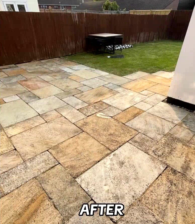 Clean patio after cleaning.